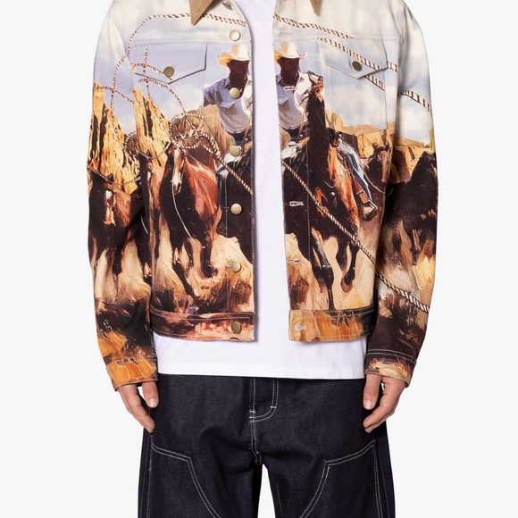 mnml Cowboy Print Trucker Jacket - Multi Size MMulti / M - Picture 2 of 5
